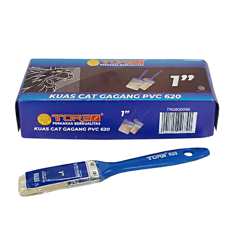 

TORA Kuas Cat 620 Gagang PVC 1 Inch Per Lusin - Paint Brush PVC Handle