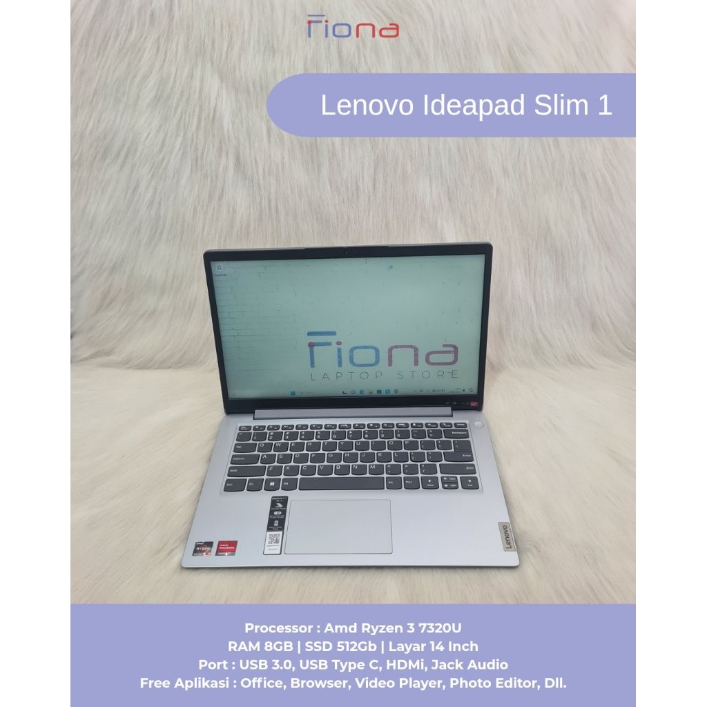 Lenovo Ideapad Slim 1| Amd Ryzen 3 7320U| Ram 8Gb| Ssd 512Gb