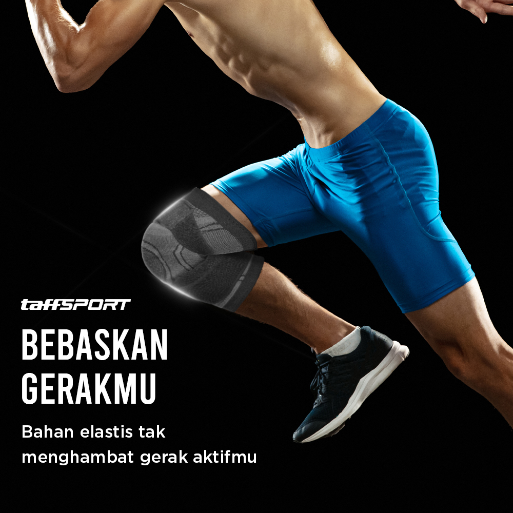 PP Pelindung Lutut V2 Knee Support Terapi Cover Olahraga Cedera Kain Support Badminton Basket Lansia