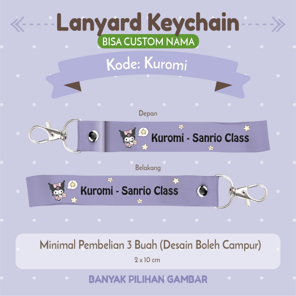 Gantungan Keychain Gantungan Tas Custom Landyard - LN025