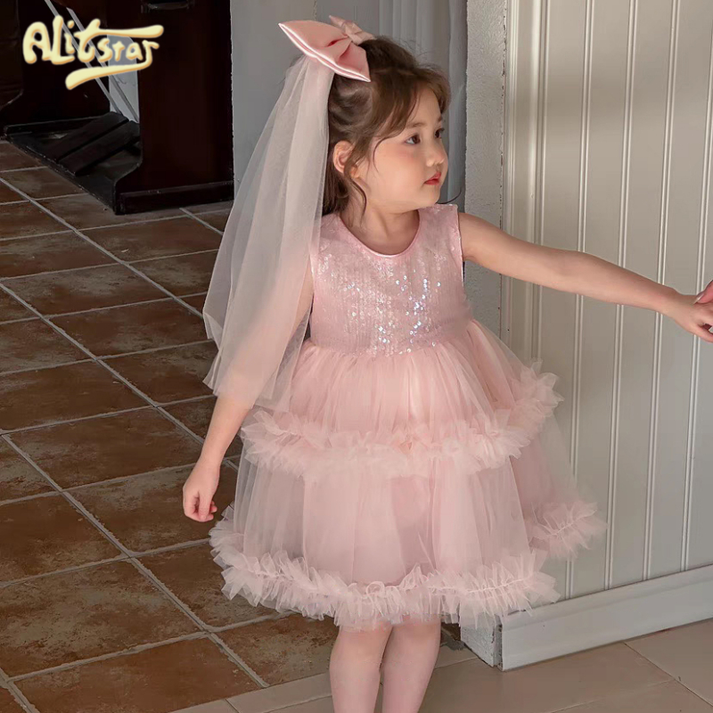 Alitstar Gaun Putri Anak Perempuan/Dress Anak/Gaun Pesta Ulang Tahun Anak Perempuan Model terbaru