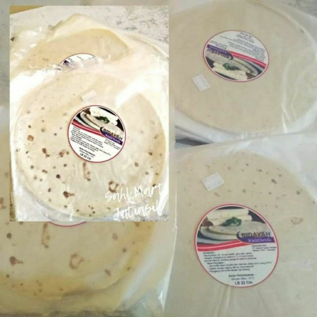 

Tortilla Bidayah (Kulit Kebab) Original ukuran 22/23 cm isi 20 lembar