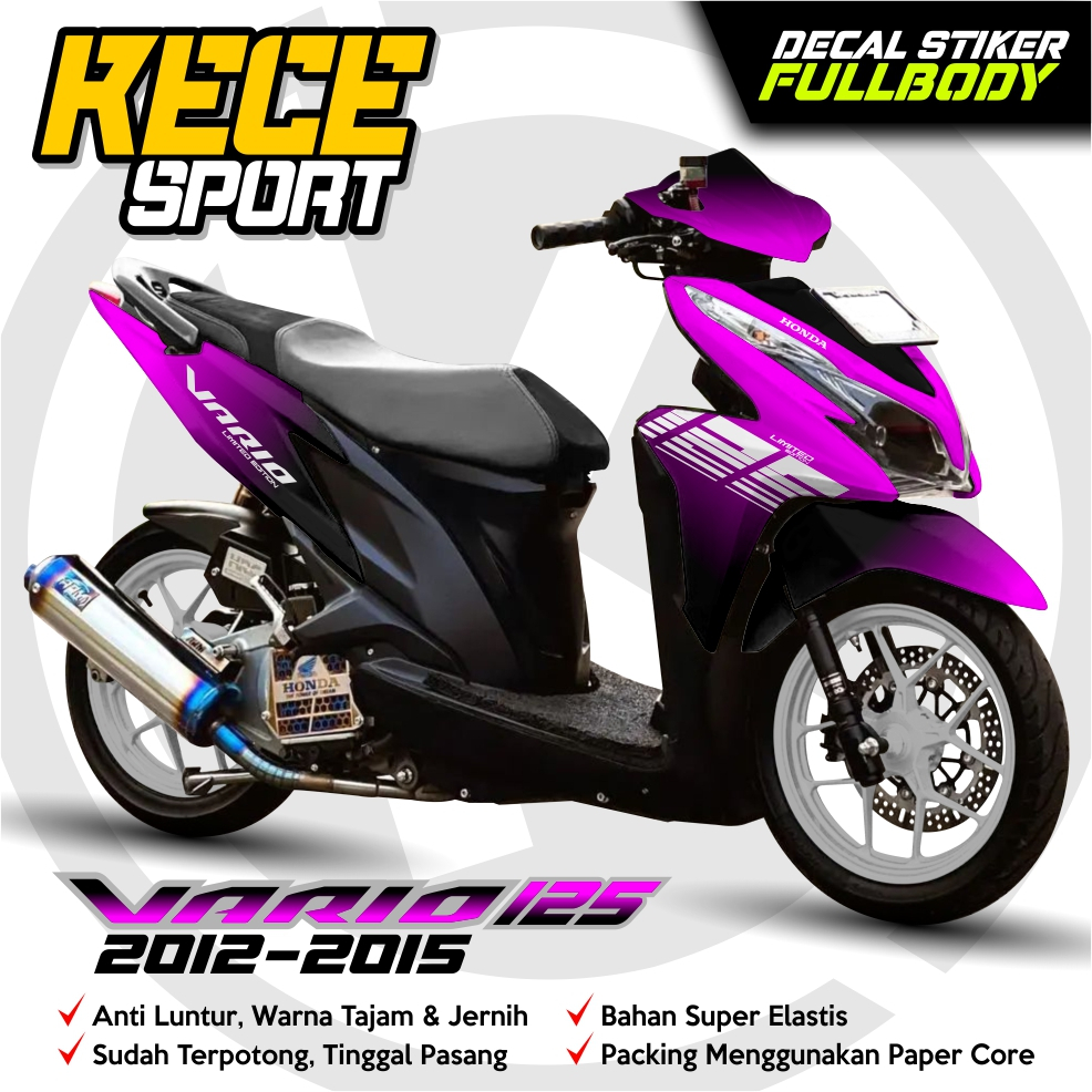 Decal Honda Vario 125 Old 2012-2015 Bunglon Hitam / Decal Vario 125 Old Full Body