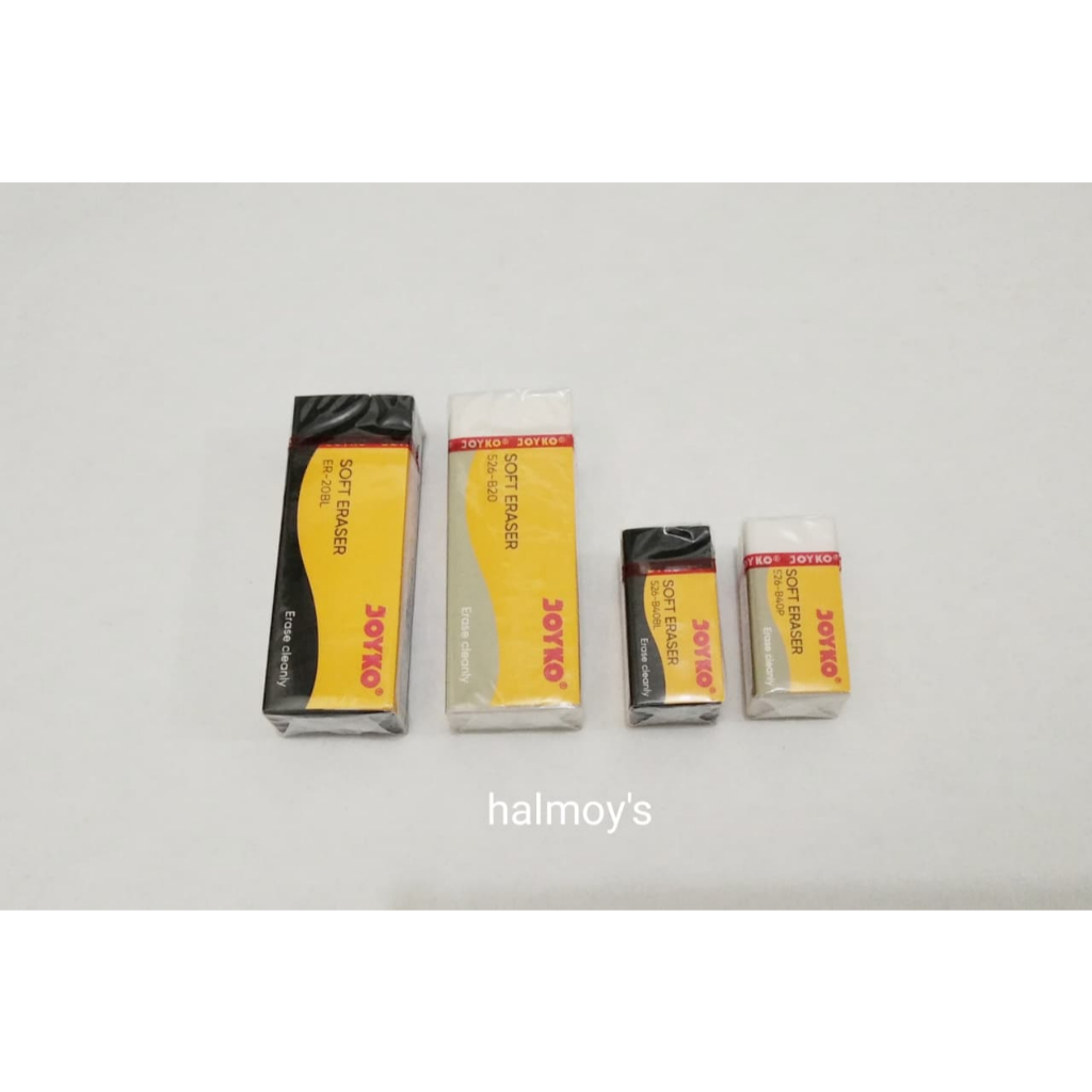 

PENGHAPUS / ERASER JOYKO BESAR/KECIL HITAM/PUTIH PER PCS