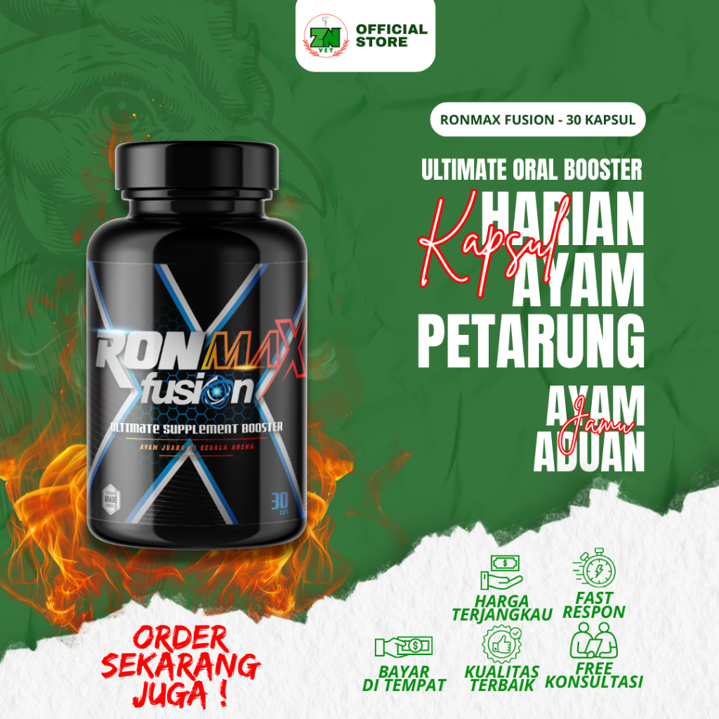 RONMAX FUSION - KAPSUL HARIAN AYAM ADUAN BOOSTER HARIAN AYAM ADUAN JAMU AYAM PETARUNG