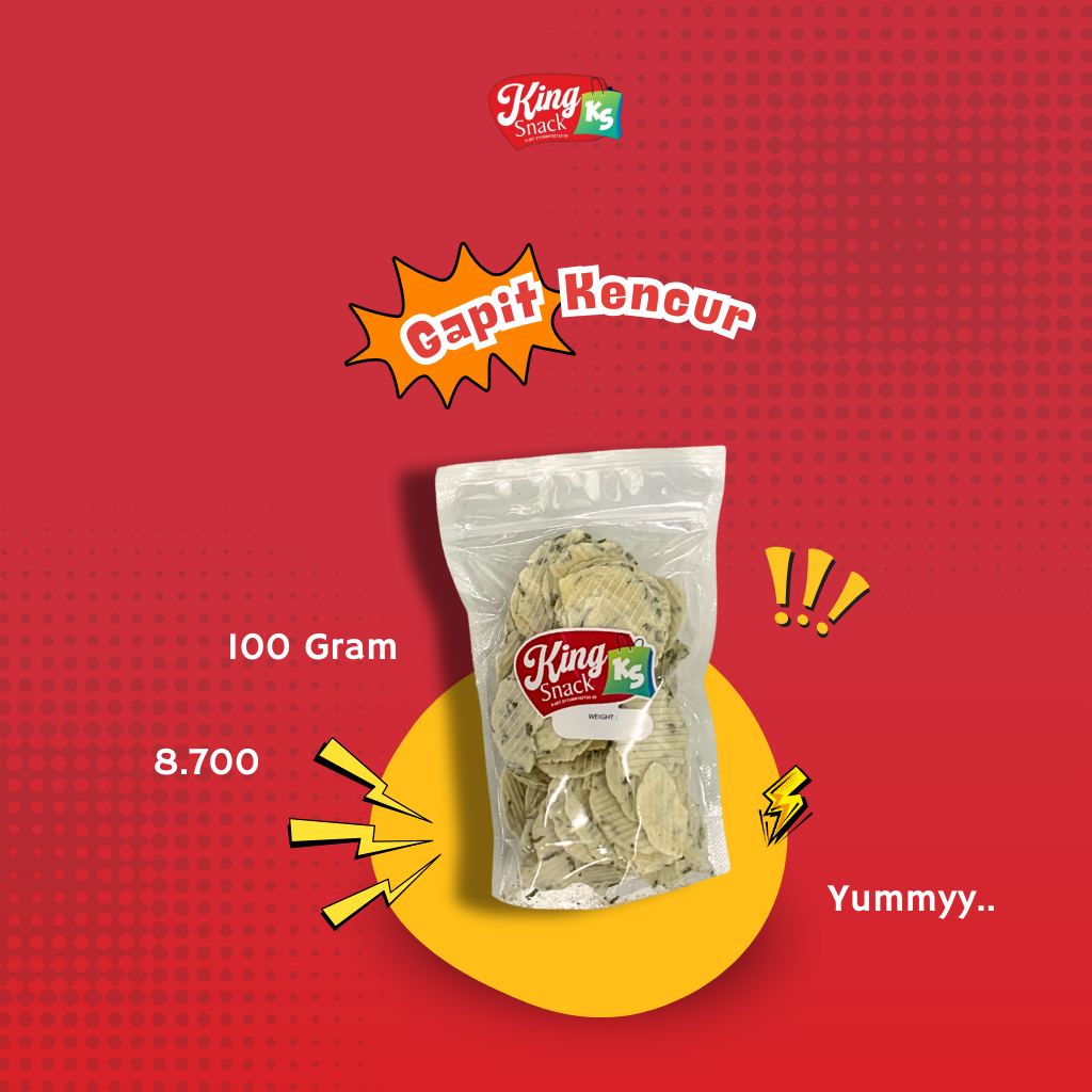 

King Snack Rengginang Udang 250 Gram - Cemilan Keluarga - Jajanan Pasar - Jajanan Tradisional