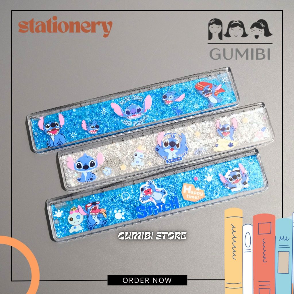 

PENGGARIS GLITTER STITCH PANJANG 20CM GARISAN PENGGARIS AIR GLITTER PREMIUM