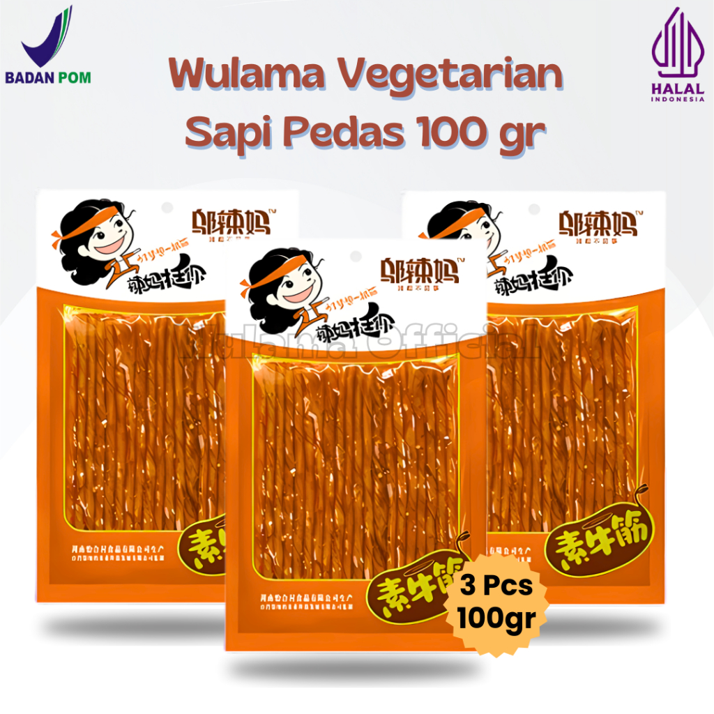 

[3PCS] Paket Wulama Snack Camilan Stik Vegetarian Kulit Tahu Spicy 70gr - 100gr