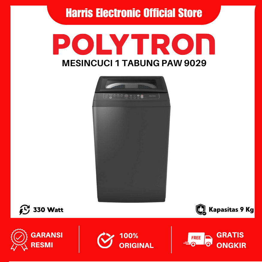 Mesin Cuci Front Loading Polytron 9029