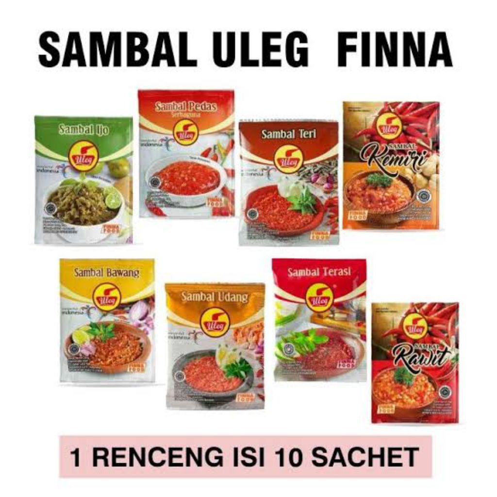 

Aneka Sambal Uleg Finna Renceng Isi 10's – Pedas Autentik, Praktis & Nikmat