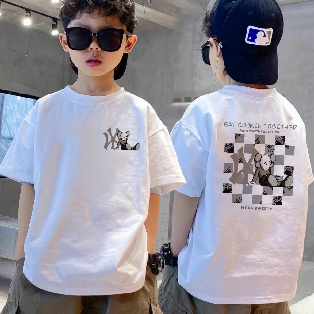 Dosmino Baju Kaos Anak Laki Laki | T-shirt Terbaru Import Untuk Usia 2-12 Tahun | Cetak kartun kotak