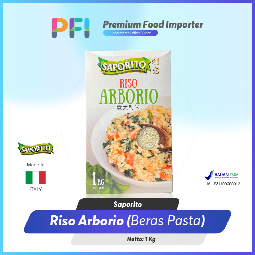 Saporito Superfino Arborio Rice 1kg - Beras Risotto