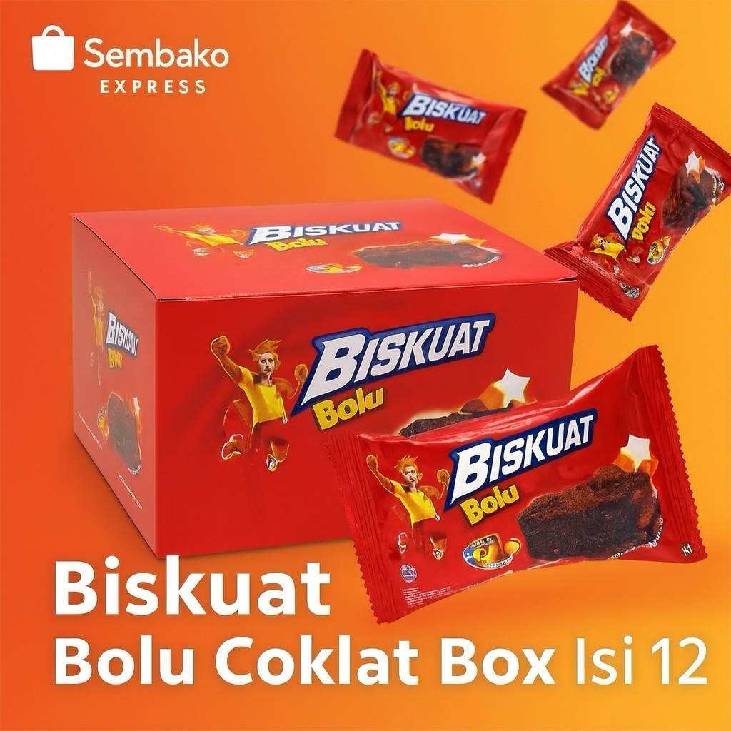 

Biskuat Bolu Coklat Box Isi 12 – Camilan Lembut Kaya Energi