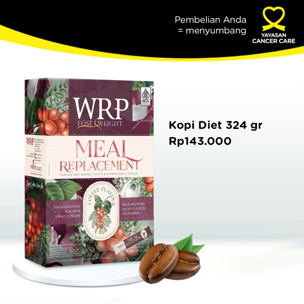 

WRP Meal Replacement Coffee 324g Pengganti Makan Kopi