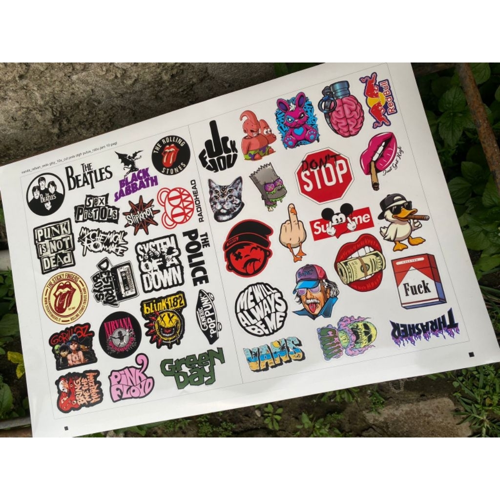 

stiker laptop vinly glossy 40pcs