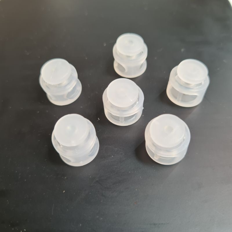 [10pcs] Stopper Bening Tali Masker 2 Lubang