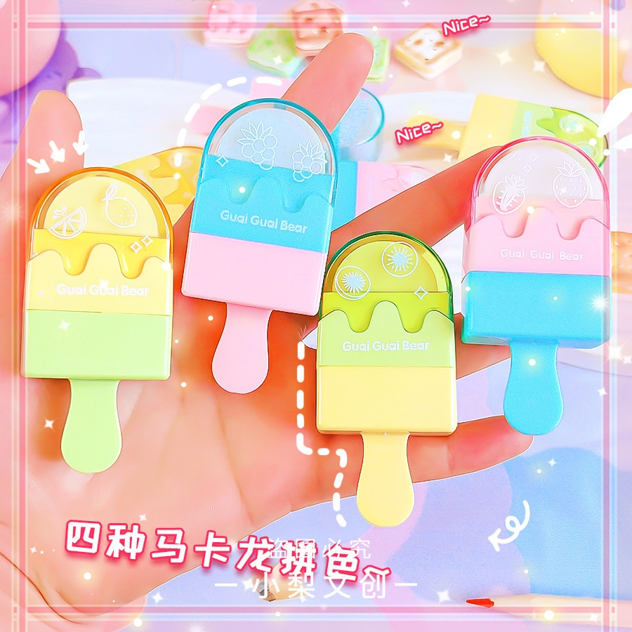 

Penghapus + Serutan bentuk Ice Cream Erase + Pensil Sharpener Lucu Penghapus Lucu