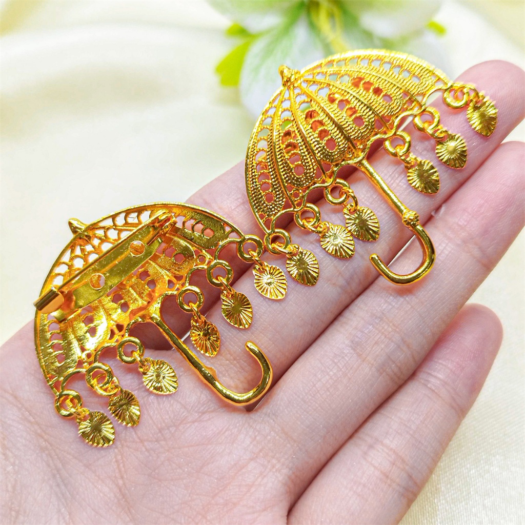 Bros Kebaya Pengantin Payung/Bros Kutu Baru/Dubai India Jumbo Flowie/Besar Elegan Mewah Aksesories F