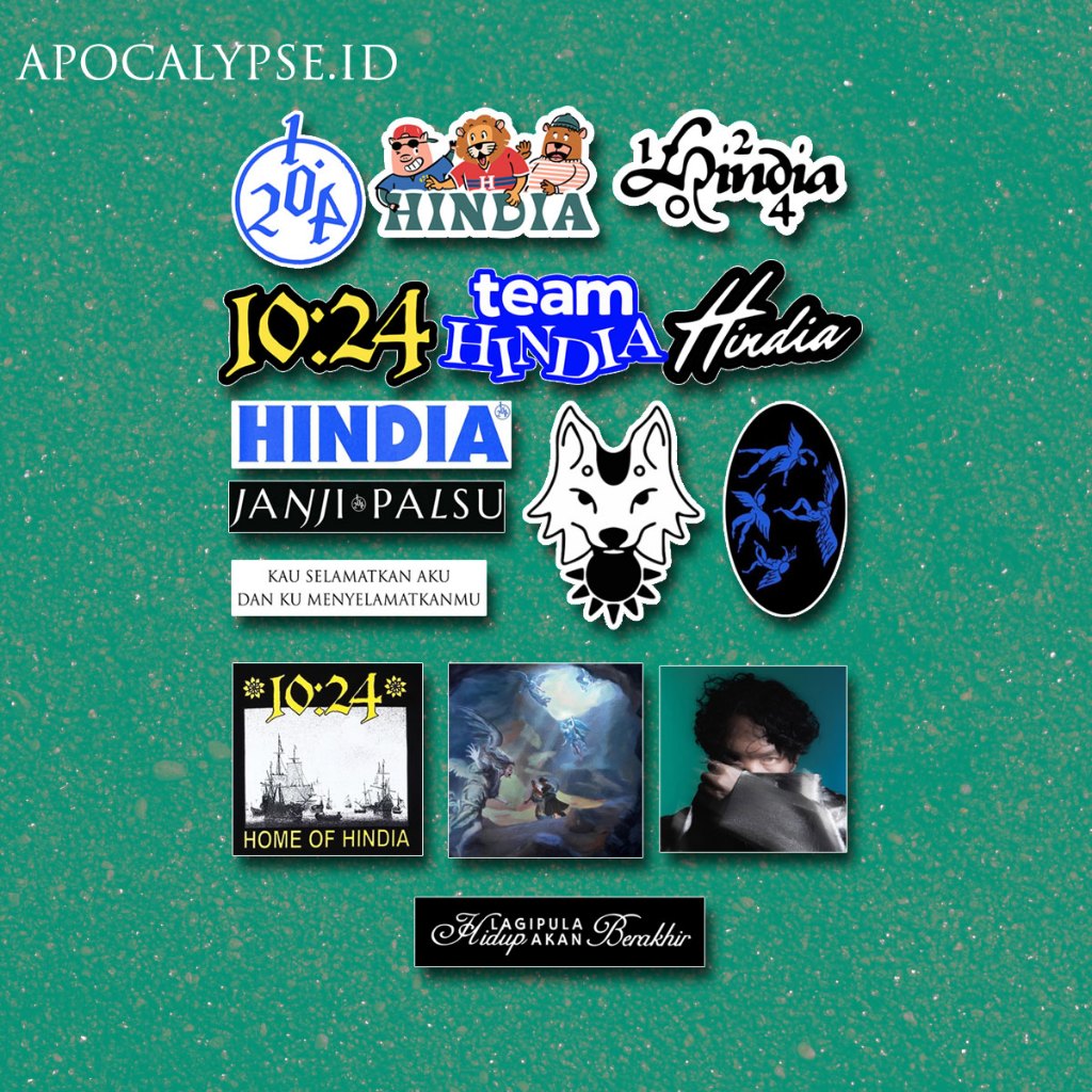 

Stiker HINDIA 15pcs - Baskara sun eater feast stiker Pack band rock - anti air, anti luntur - helm laptop tumbler