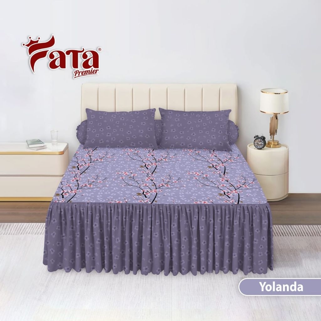 FATA - Sprei Rumbai Minimalis Yolanda Ukuran King 180x200 / Queen 160x200