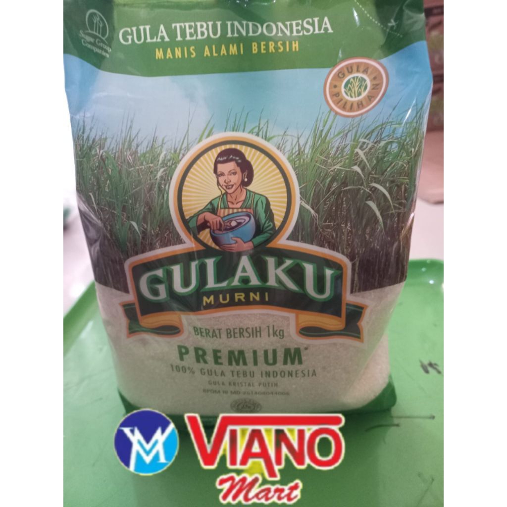 

Gulaku hijau 1kg isi 10 pcs - gula tebu premium murni ( gula pasir halus)