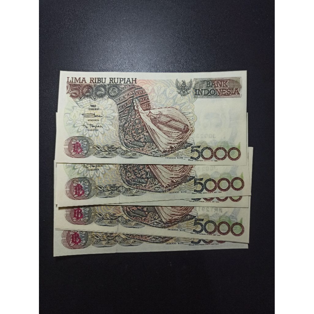 uang kuno 5000 sasando tahun 1992.