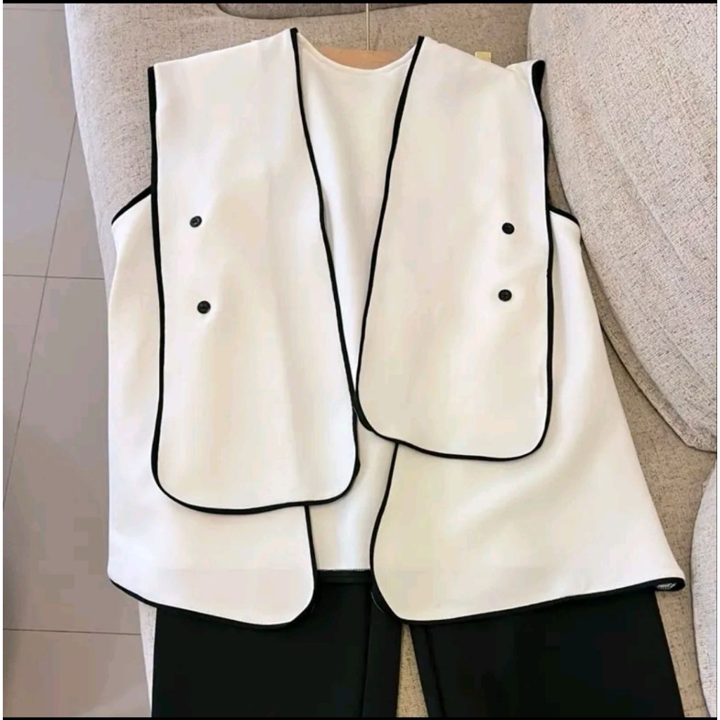 Zein one set (outer + celana) outfit wanita kekinian