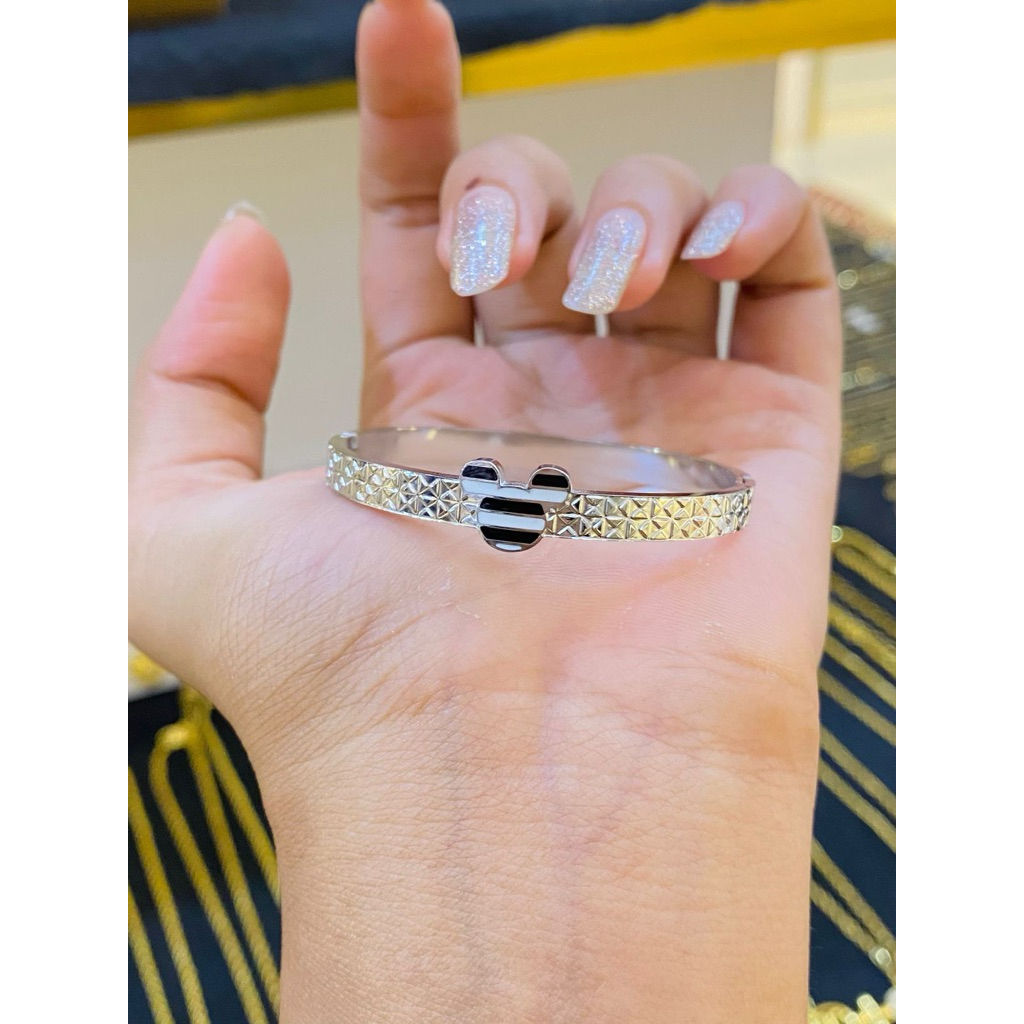 gelang keroncong anak titanium silver