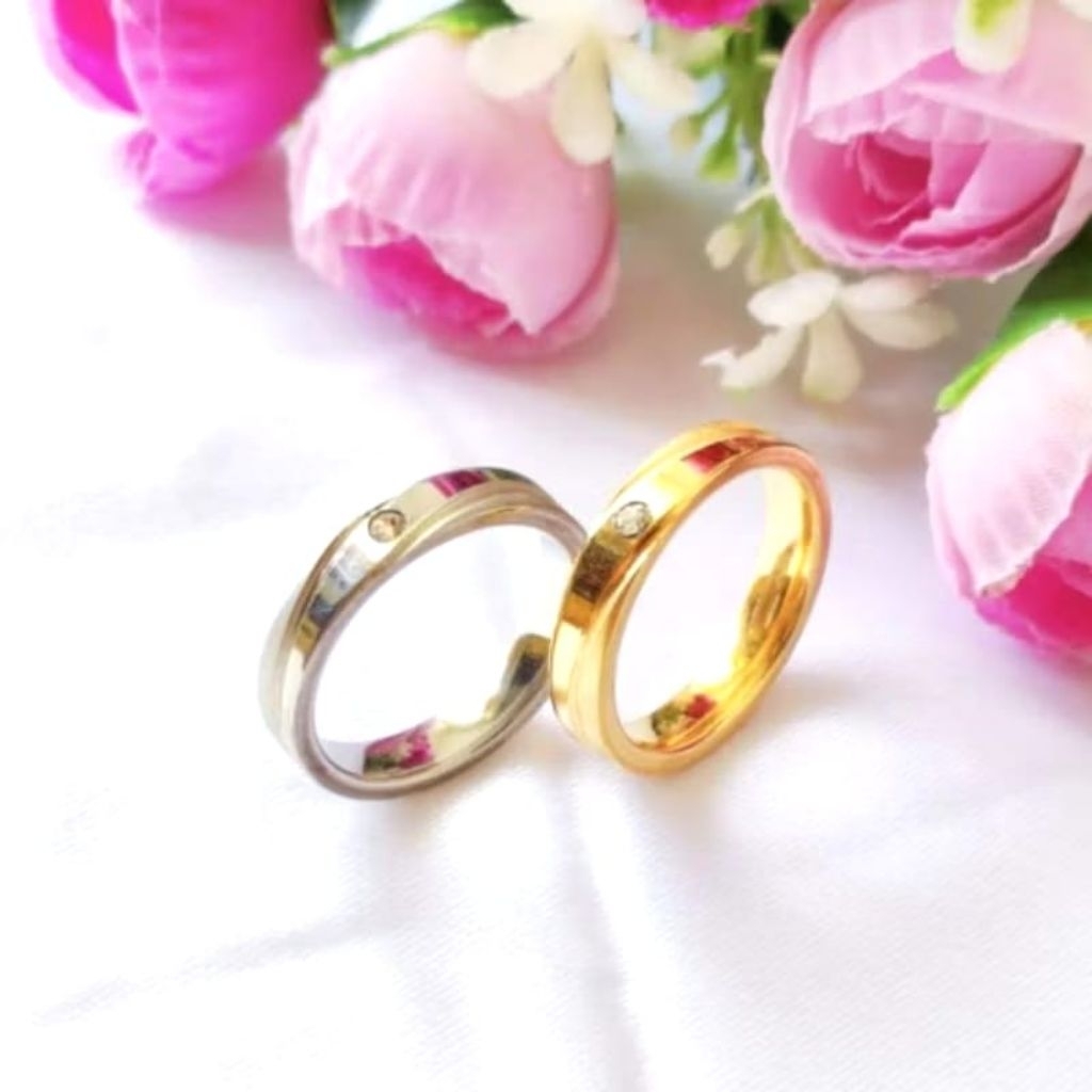 Cincin Permata Tunangan / Cincin Tunangan Pria & Wanita