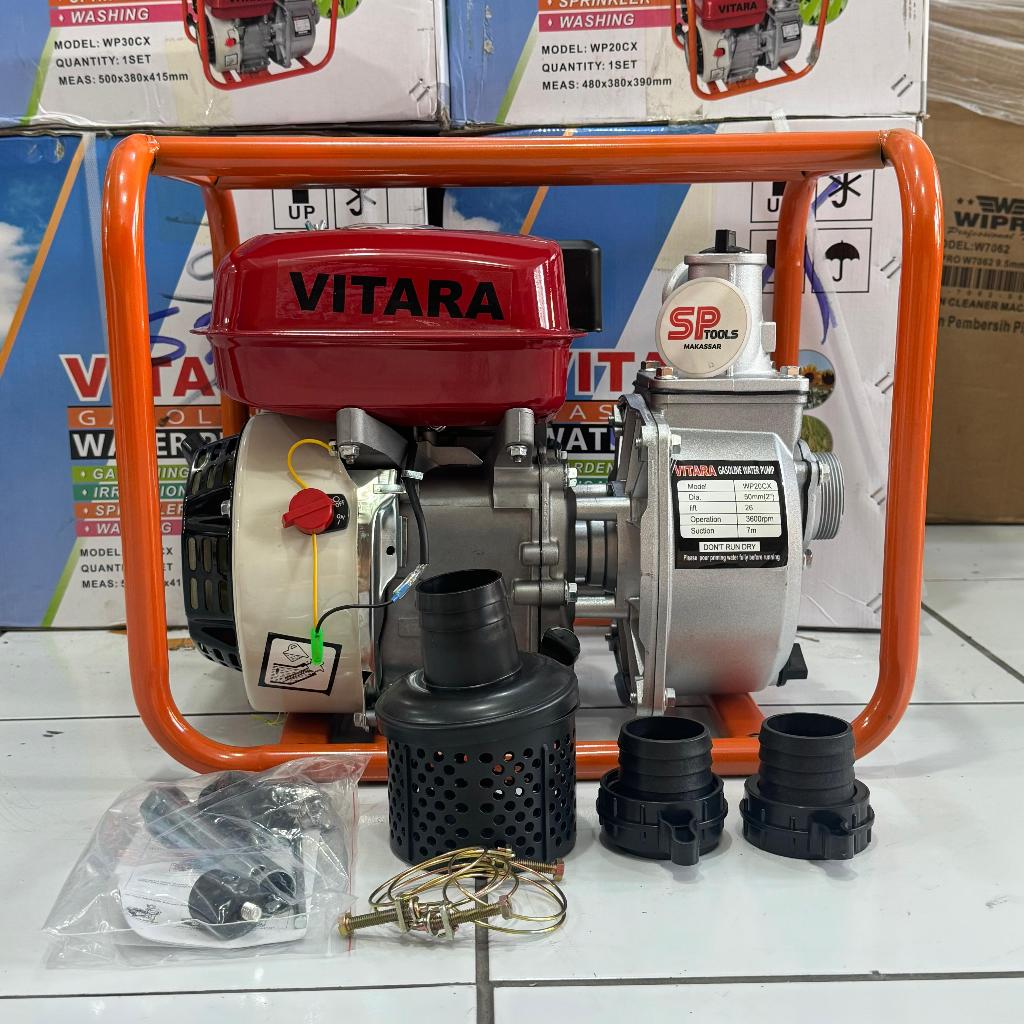 MESIN POMPA AIR BENSIN / POMPA ALKON ALCON IRIGASI / WATER PUMP GASOLINE 2" 2 INCH VITARA
