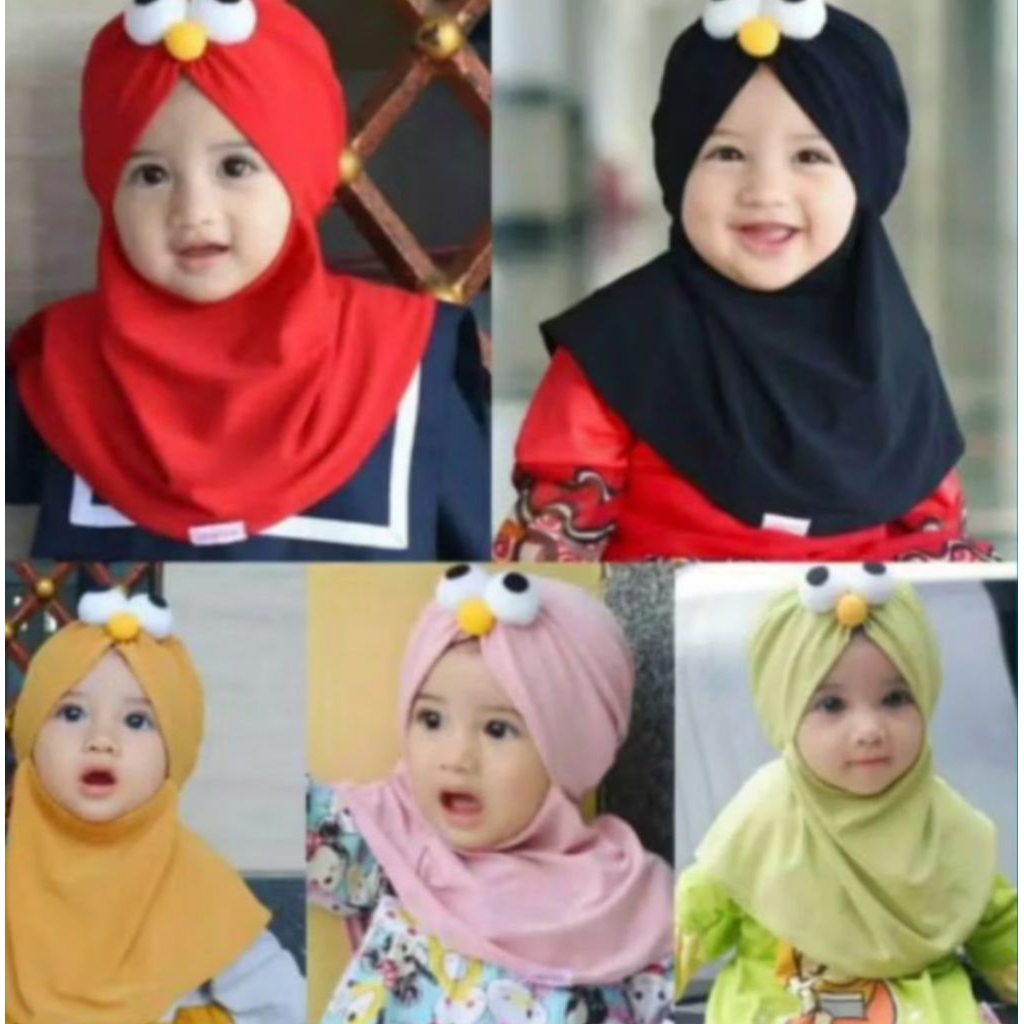 kerudung bergo bayi instan##jiban elmo