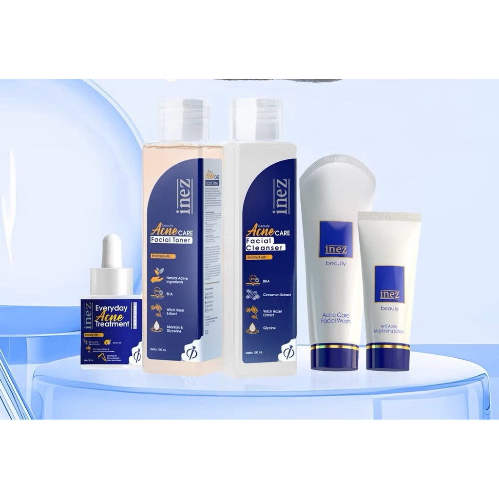 Inez paket jerawat Beauty Rangkaian Acne Care