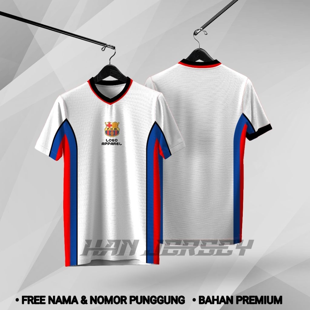 Jersey Bola Barcelona 1998 Away Full Printing