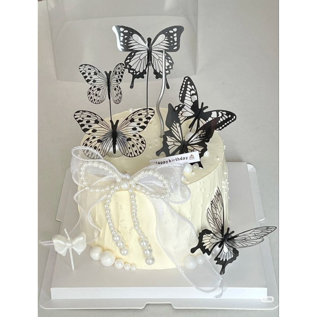 

Stiker Kupu-Kupu Dekorasi Kue/Hiasan Kue Ulang Tahun/Butterfly Cake isi 6pcs