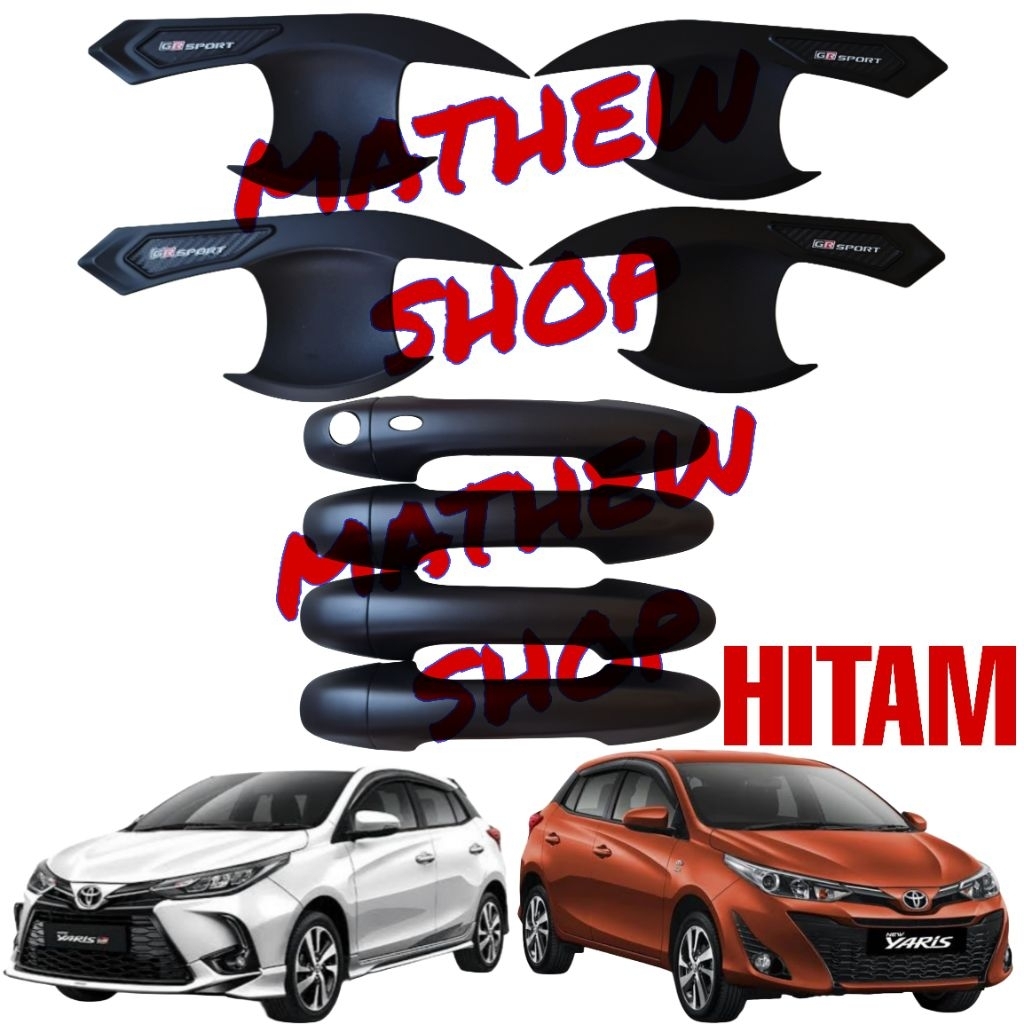 Paket Outer Cover New Yaris GR Sport 2018 2019 2020 2021 2022 2023 2024 2025 Hitam Dan Cover Door Ha
