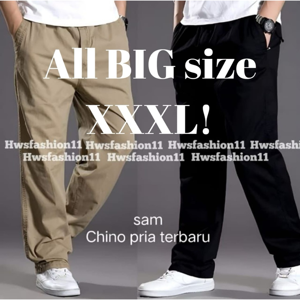 Celana Panjang Pria Dewasa Jumbo XXXL Celana Sam Pria Jumbo XXXL Celana Chinos Size Jumbo XXXL
