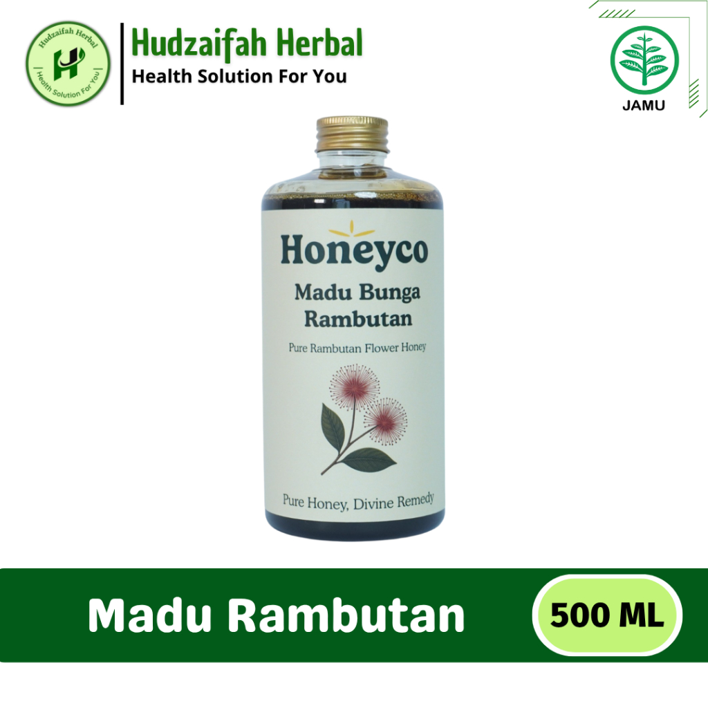 

HONEYCO - Madu Bunga Rambutan 500ml - Madu Asli 100% Tanpa Campuran - Madu Rambutan Murni Asli