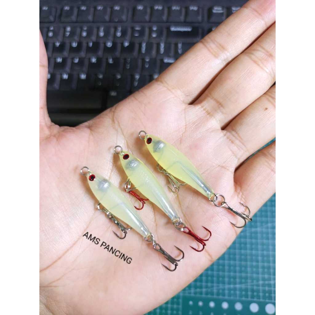 UMPAN CASTING HAMPALA 3.5CM KUNING / UMPAN PANCING HAMPALA / SWIMMER HAMPALA / LURE HAMPALA