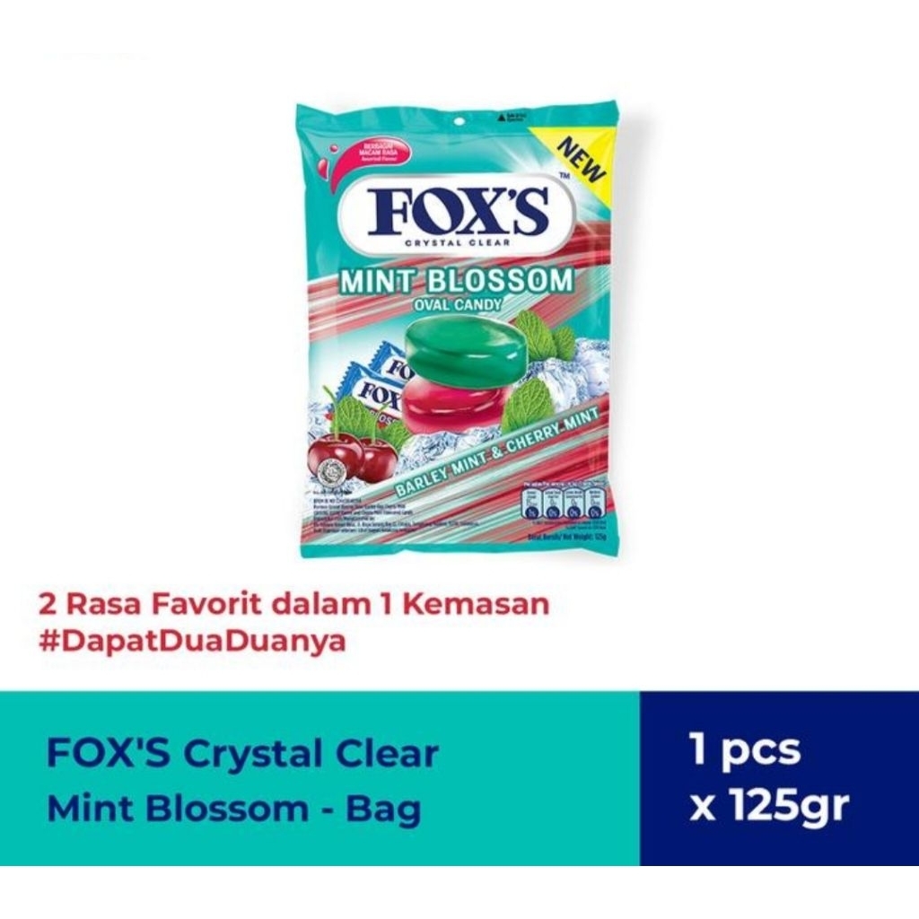 

FOX’S Mint Blossom Bag 125 gram / permen foxs