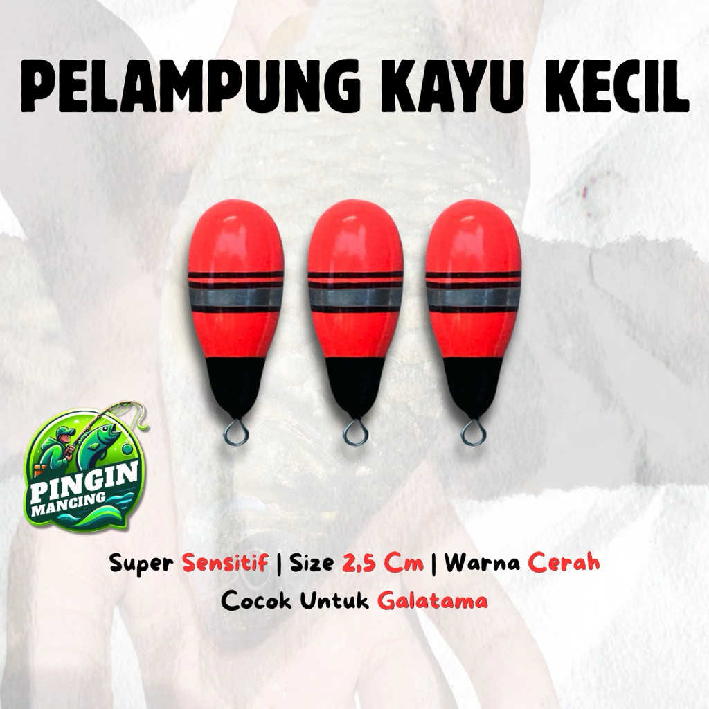 Pelampung Pancing Kayu Bulat Kecil Super Sensitif Ikan Mas Patin Nila Bawal Gurami Bawal Lele