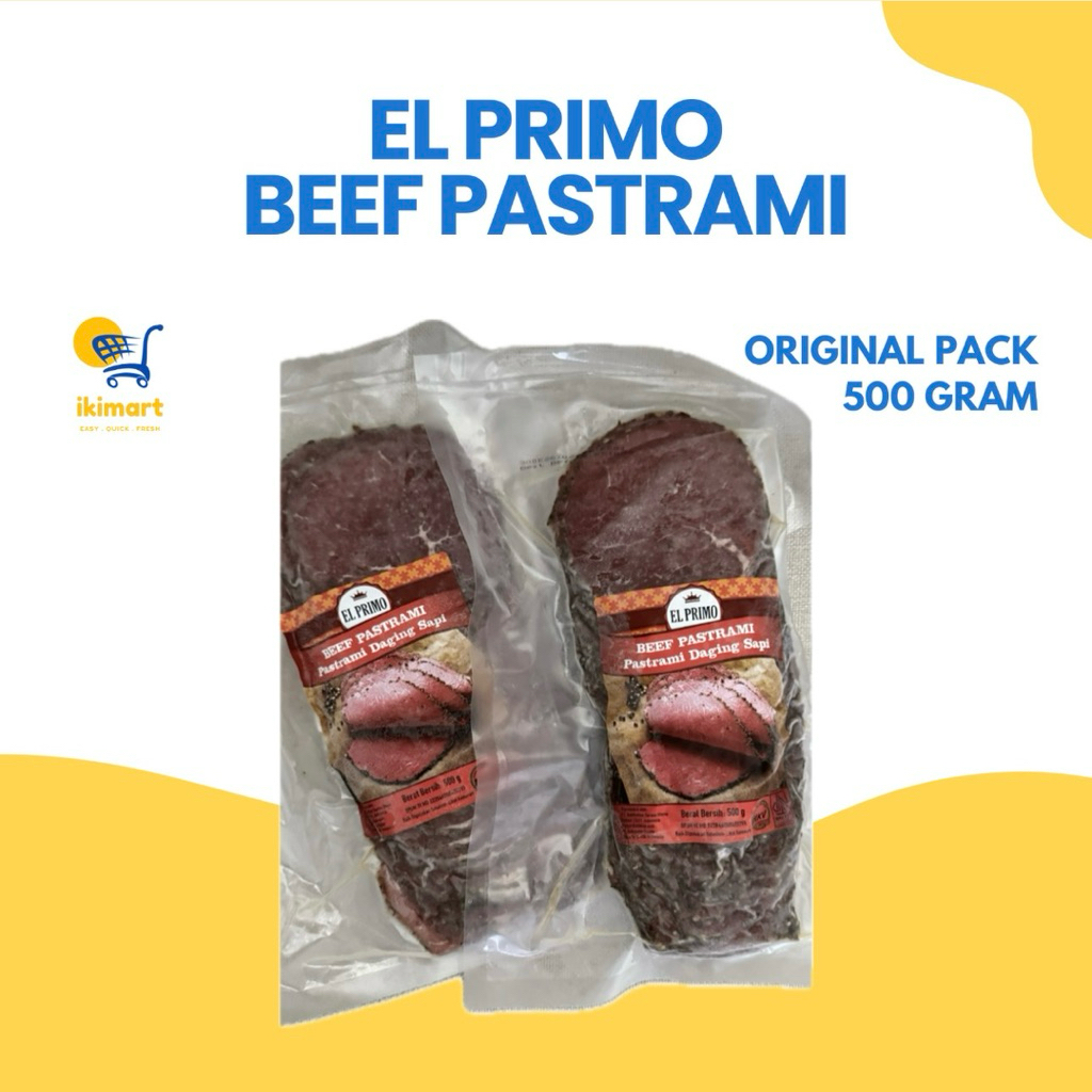 

Sliced Beef Pastrami Smoked & Seasoned El Primo Sliced Daging Sapi