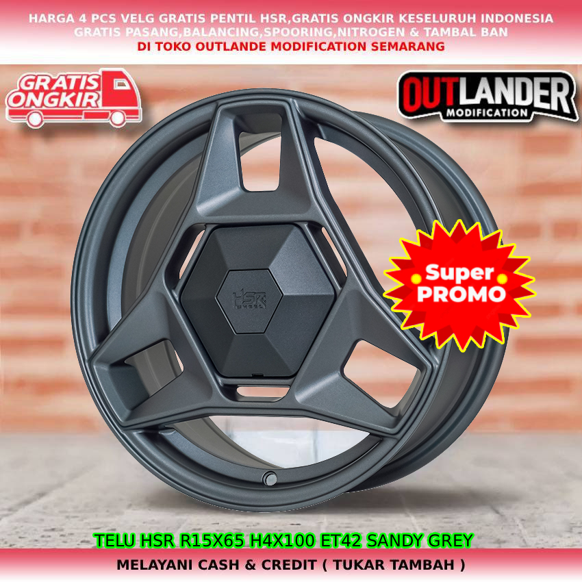 velg racing model clasic velg R15 untuk mobil Baleno Esteem Ignis Karimun Splash dll hsr telu R15