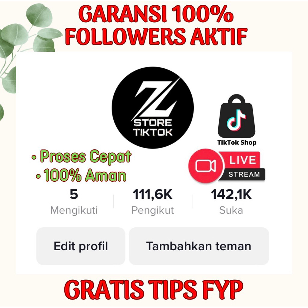 akun tiktok real indo followers aktif hasil konten fyp