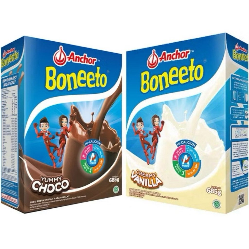 

Boneeto Susu Bubuk Anak Sekolah Creamy Vanilla / Cokelat 685g - Nutrisi Pertumbuhan Anak untuk Daya Pikir dan Tubuh Aktif Coklat / Vanila