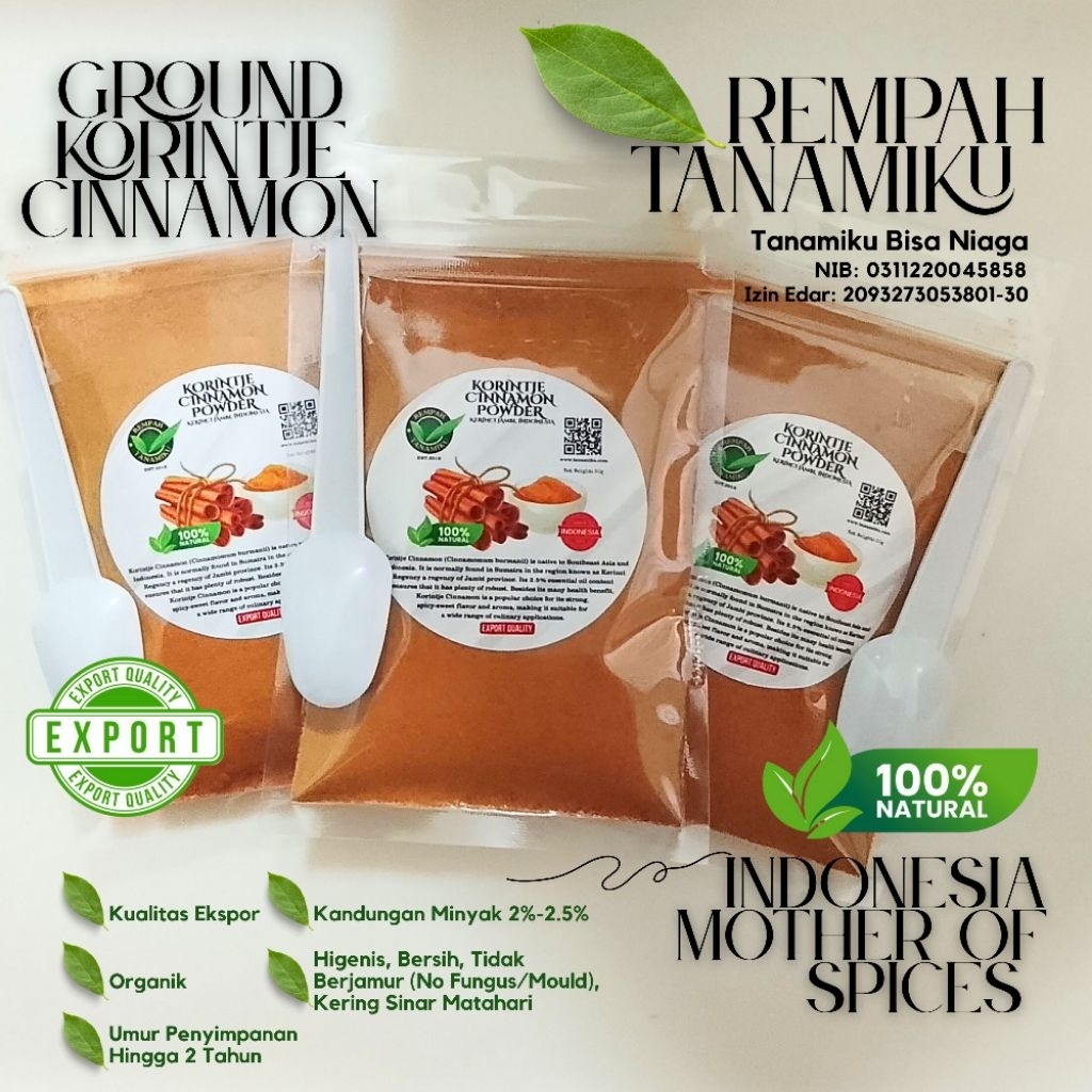 

Kayu Manis Kerinci Korintje Bubuk Kualitas Ekspor Original Organik Higenis