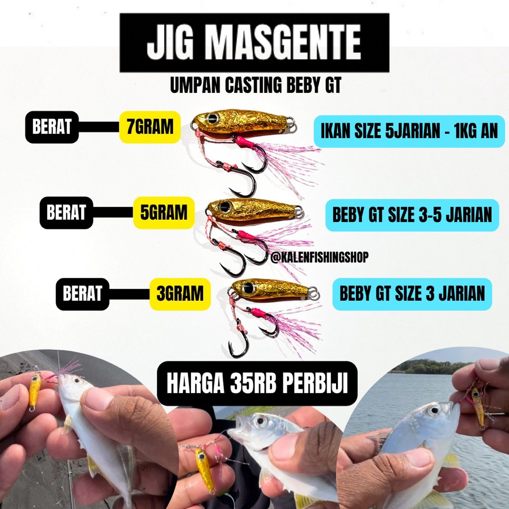 JIG MASGENTE / UMPAN CASTING BEBY GT