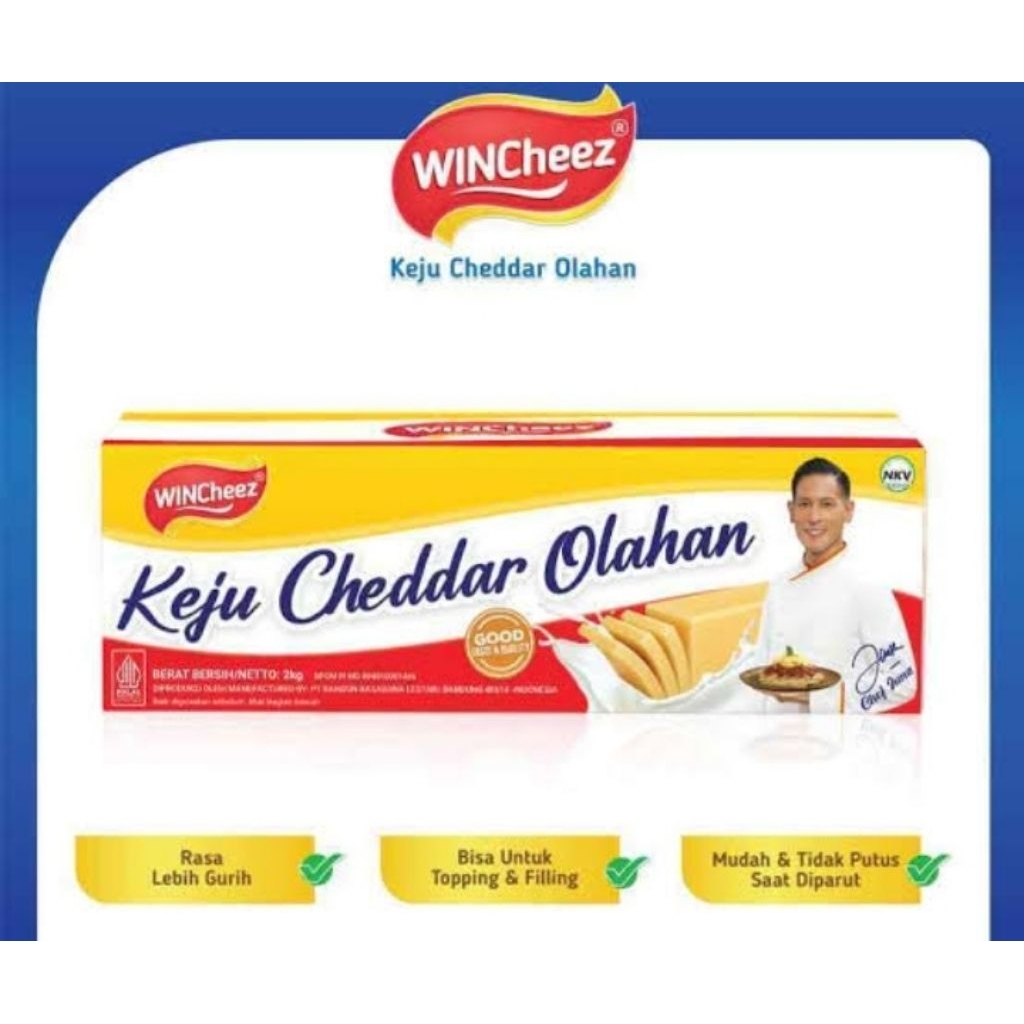 

Keju wincheez cheddar 2kg 1slop