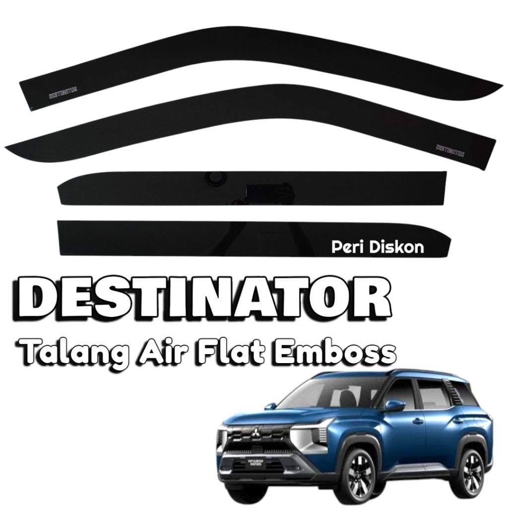 Talang Air Mitsubishi Destinator Flat Tulisan Emboss