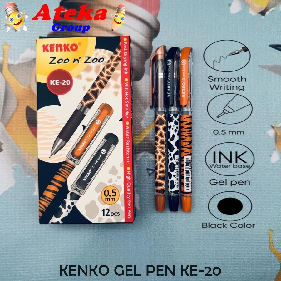 

[BOX/12PCS] KENKO GEL PEN KE-20 ZOO N ZOO
