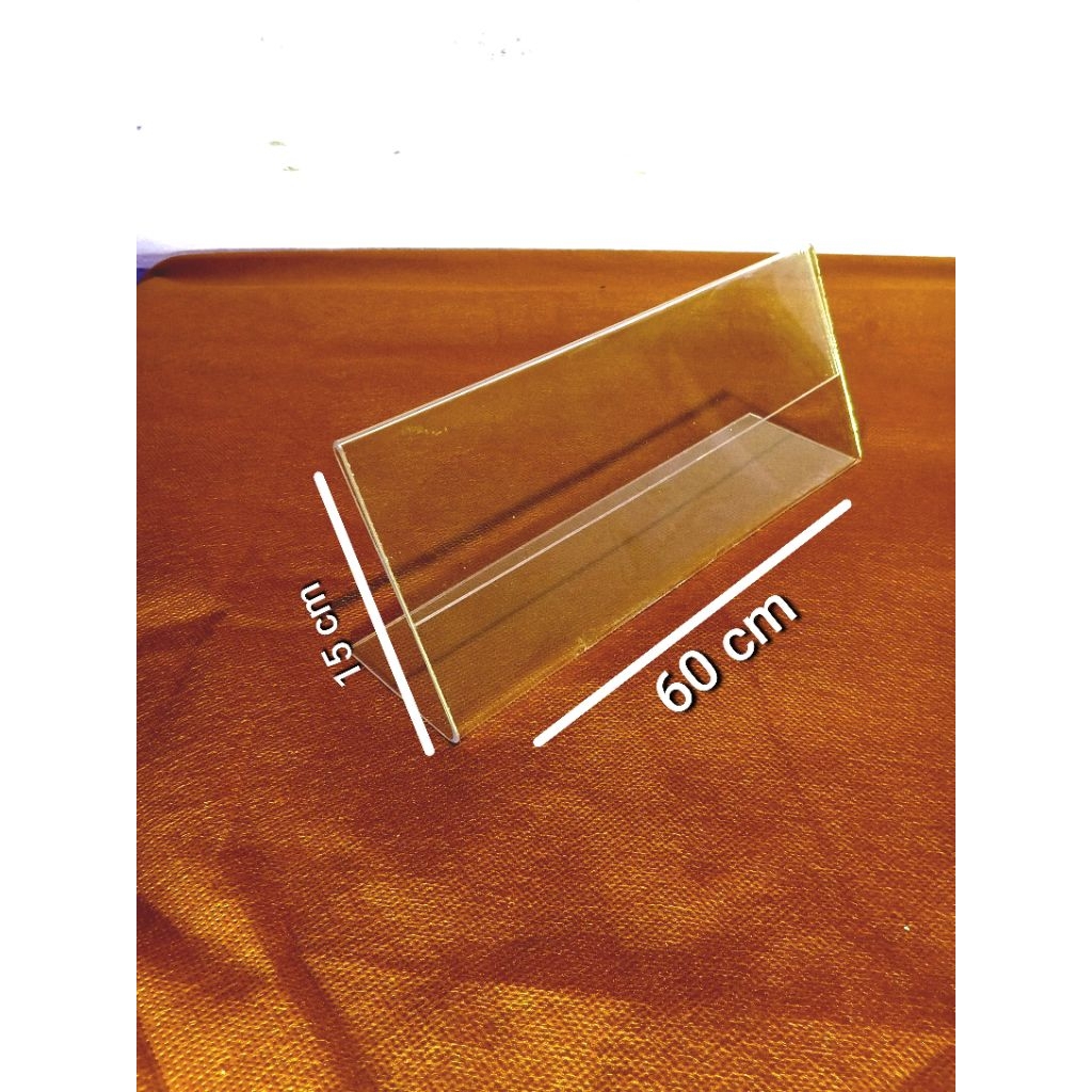 

akrilik papan nama uk 15 x 60 cm model landscape L tebal 2 mm